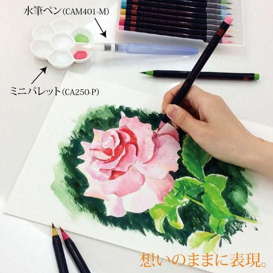 水彩毛筆「彩」２０色セット